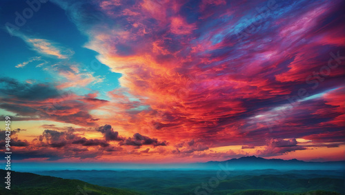 The scene showcases a serene forest filled with vibrant autumn colors, as trees display a stunning mix of reds, yellows, and oranges