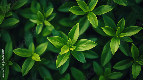 Abstract green plant, wallpaper, the lush greenery of beautiful plants is pleasing to the eye.