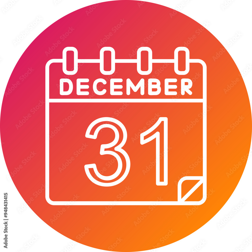 31 December Vector Icon Design 31 December Vector Icon Design
