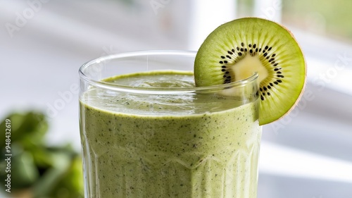 Grüner Smoothie Mit Kiwi photo