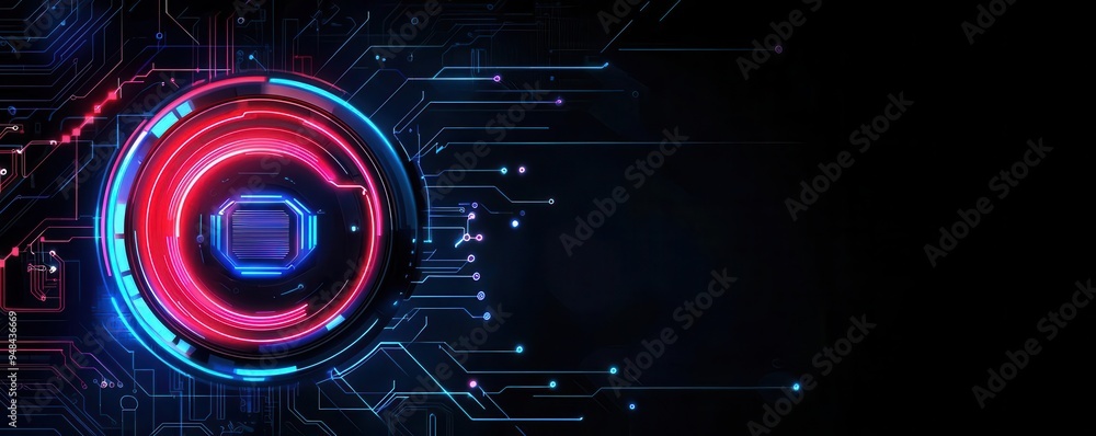Abstract background of Create a futuristic control panel with interactive circuit designs Abstract background of Create a futuristic control panel with interactive circuit designs