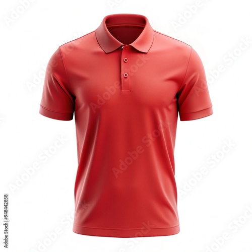 3D Polo T-Shirt Mockup On White Background