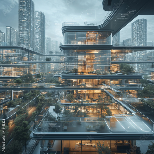 Concept of multimillionaire real estate development featuring high-end and modern architectural design.