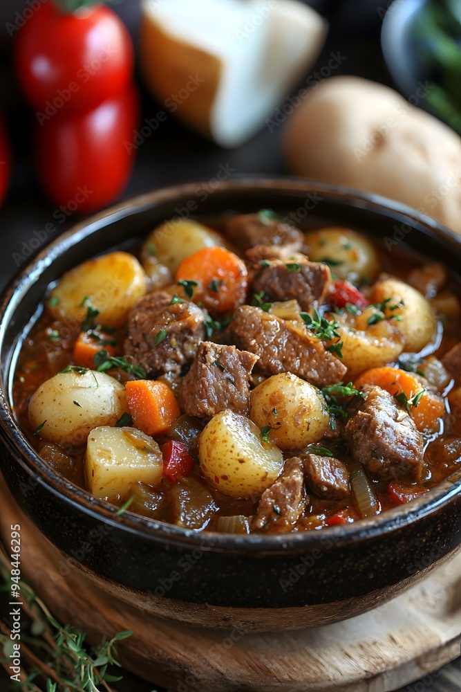 Irish Stew - Hearty stew with lamb, potatoes, and vegetables. Irish Stew - Hearty stew with lamb, potatoes, and vegetables.