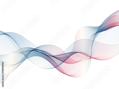 Abstract vector wave background. Colored waves design element. Curved lines isolated on white background. Eps 10