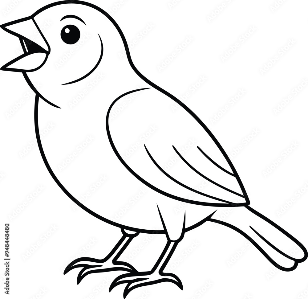 Vector illustration of a chirping canary with a lively yellow hue and a joyful stance
Vector illustration of a chirping canary with a lively yellow hue and a joyful stance