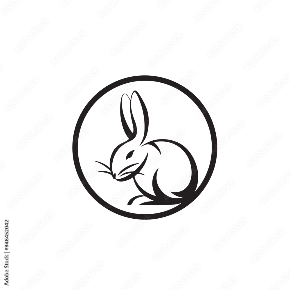 Arctic Hare Logo Symbol Combined with Circle Vector Design for Branding and Identity isolated on transparent background Arctic Hare Logo Symbol Combined with Circle Vector Design for Branding and Identity isolated on transparent background
