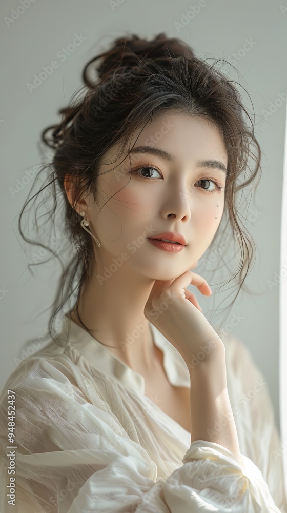 Elegant Woman Posing in Natural Light Elegant Woman Posing in Natural Light