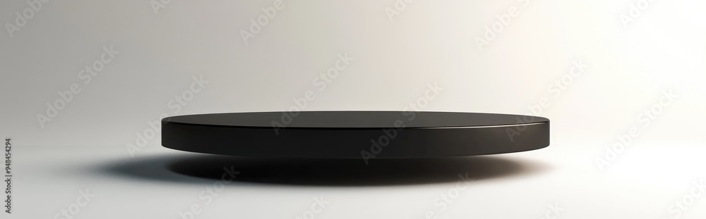 Black Table 3D rendering isolated on white Illustration for platform or stand object presentation template Black Table 3D rendering isolated on white Illustration for platform or stand object presentation template