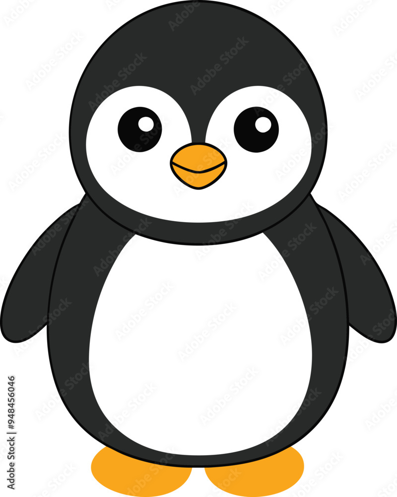 Obraz premium Elegant penguin vector art showing a penguin with a sleek and streamlined body 