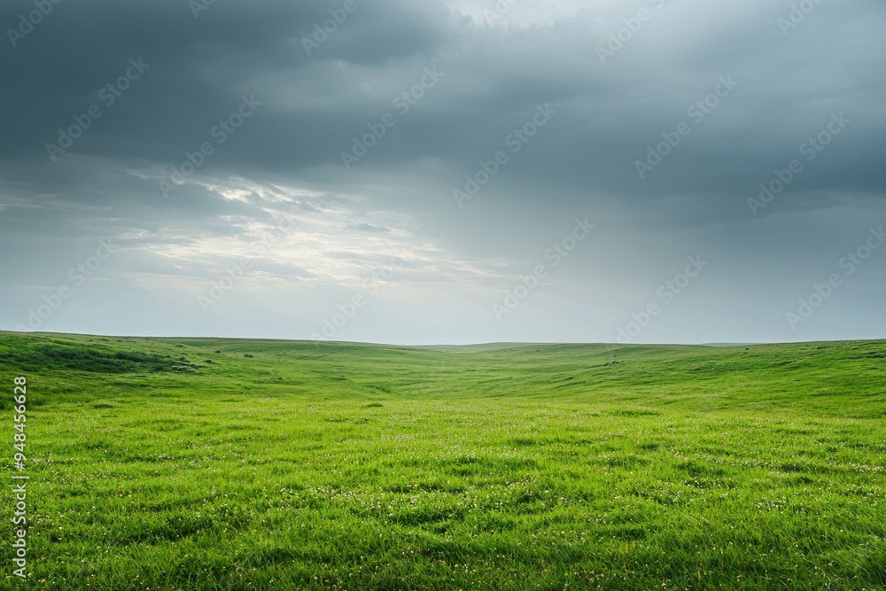 A serene landscape featuring a lush green field under a dramatic sky, evoking tranquility and the beauty of nature. A serene landscape featuring a lush green field under a dramatic sky, evoking tranquility and the beauty of nature.
