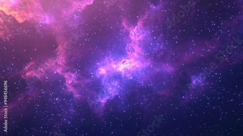 Fototapeta Naklejka Na Ścianę i Meble -  3D rendering of a cartoon style nebula gas cloud in deep outer space