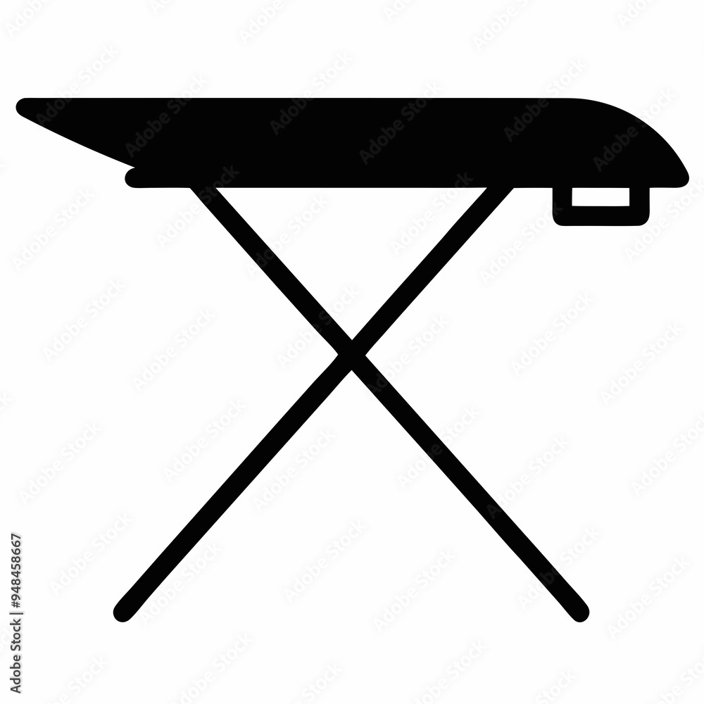 ironing board Black silhouette ironing board Black silhouette