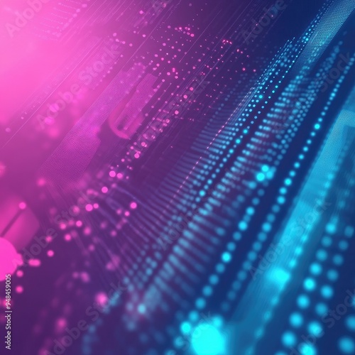 Wallpaper Mural Vibrant abstract background featuring dynamic patterns of light in purple and blue tones, ideal for tech and design projects. Torontodigital.ca