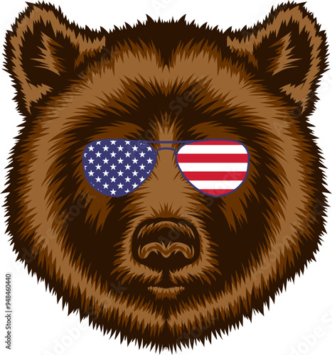 Grizzly Bear Face Sunglasses
