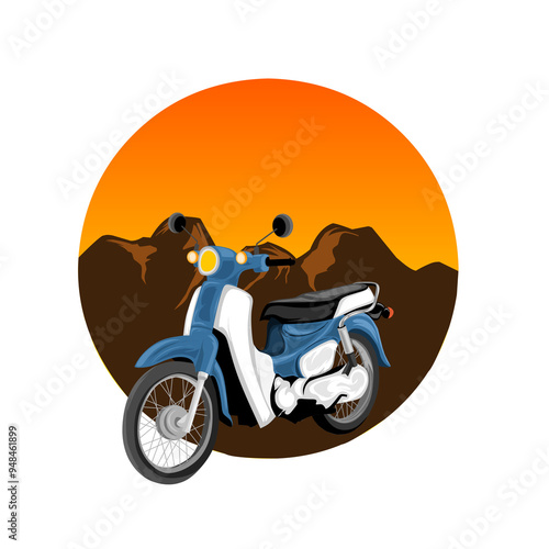 illustration of a motorcycle