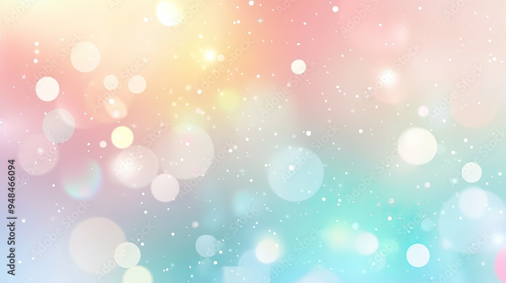 Obraz premium Subtle pastel colors with bokeh in an abstract vector design, forming a dreamy and peaceful background.