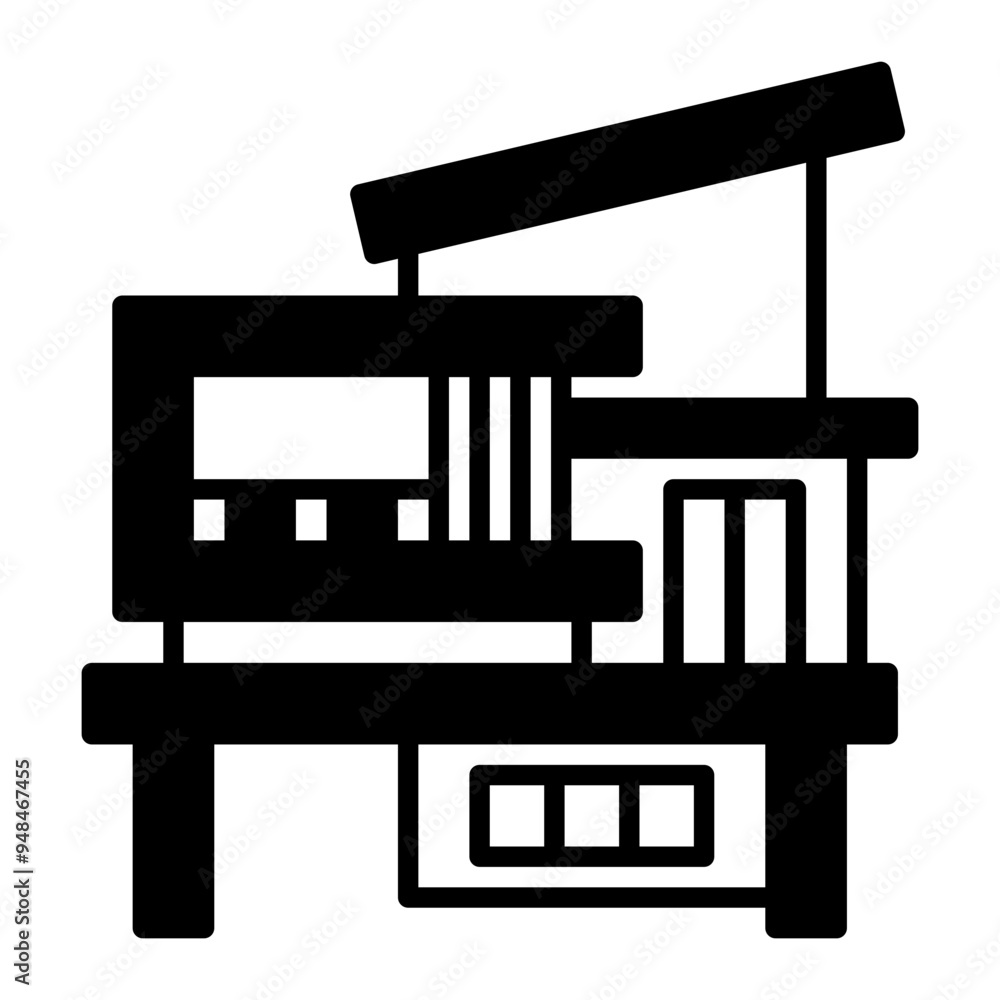 Fototapeta premium Modern House Solid Black