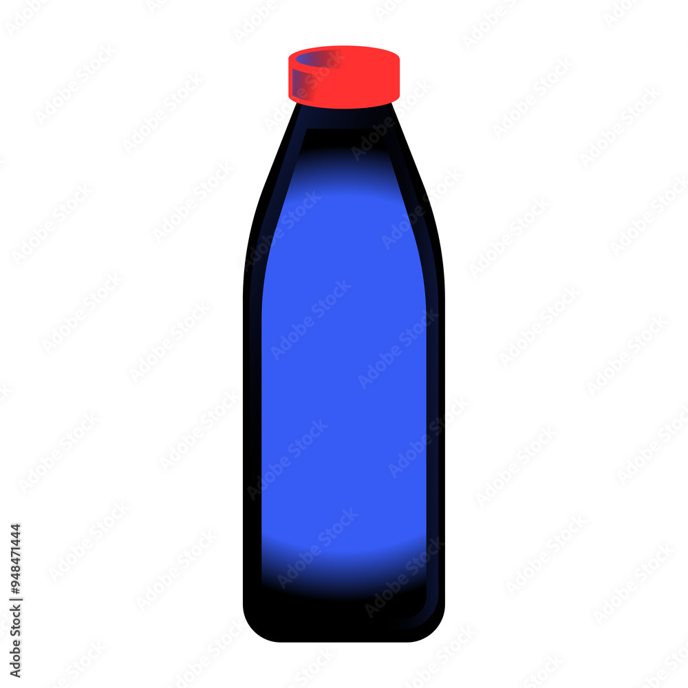 Blue color water bottle of water isolated Blue color water bottle of water isolated