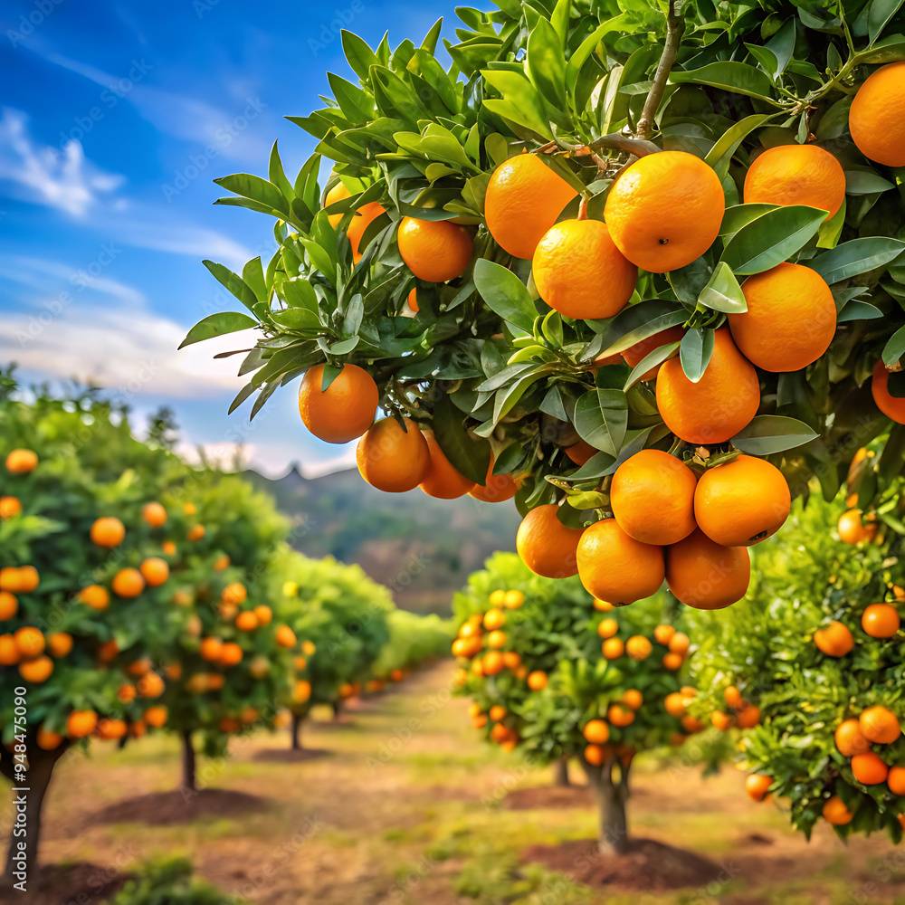 Orange tree in orange farm. Orange tree in orange farm.