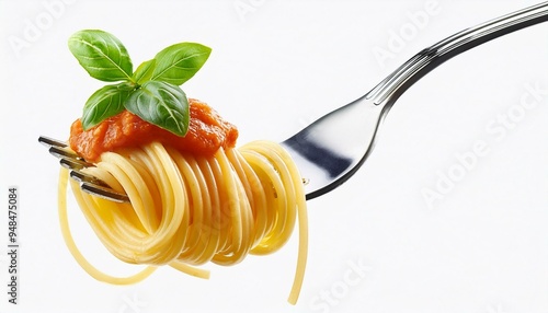 Wallpaper Mural fork of spaghetti isolated on white background Torontodigital.ca