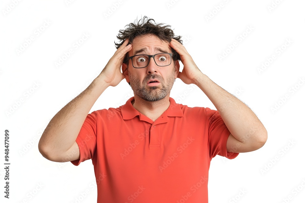 Portrait of a perplexed middle aged man with a confused expression scratching his head and looking puzzled against a plain white studio background 3D rendering Portrait of a perplexed middle aged man with a confused expression scratching his head and looking puzzled against a plain white studio background 3D rendering