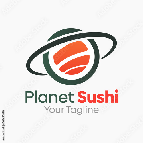 Planet Sushi Logo Design Template. Good for Business, Agency, Community and Organization