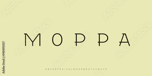 Minimal font creative modern alphabet. minimalist style fonts set.

