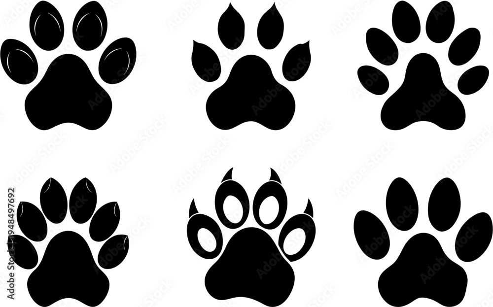 Fototapeta premium Dog paw icon