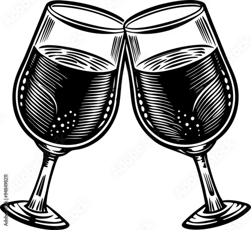 Cheers glass of wine