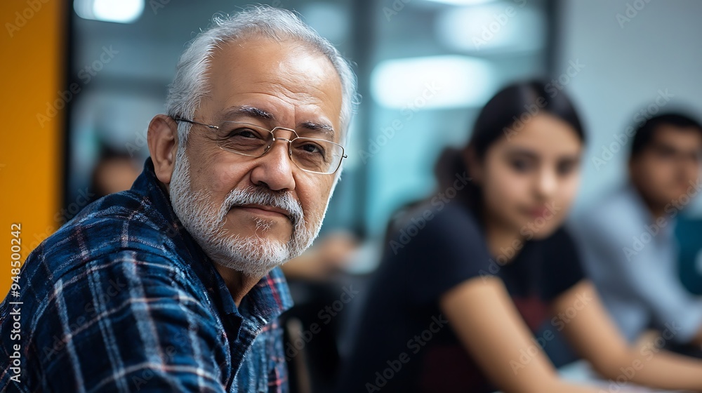 Smiling senior couple sitting at a restaurant table, enjoying each other's company Smiling senior couple sitting at a restaurant table, enjoying each other's company