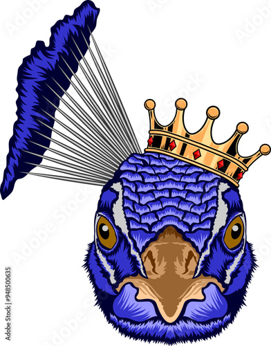 Peacock Face Crown