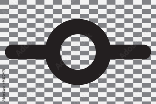 Git commit icon line isolated on white background. Black flat thin icon on modern outline style. Linear symbol and editable stroke. Simple and pixel perfect stroke vector illustration.