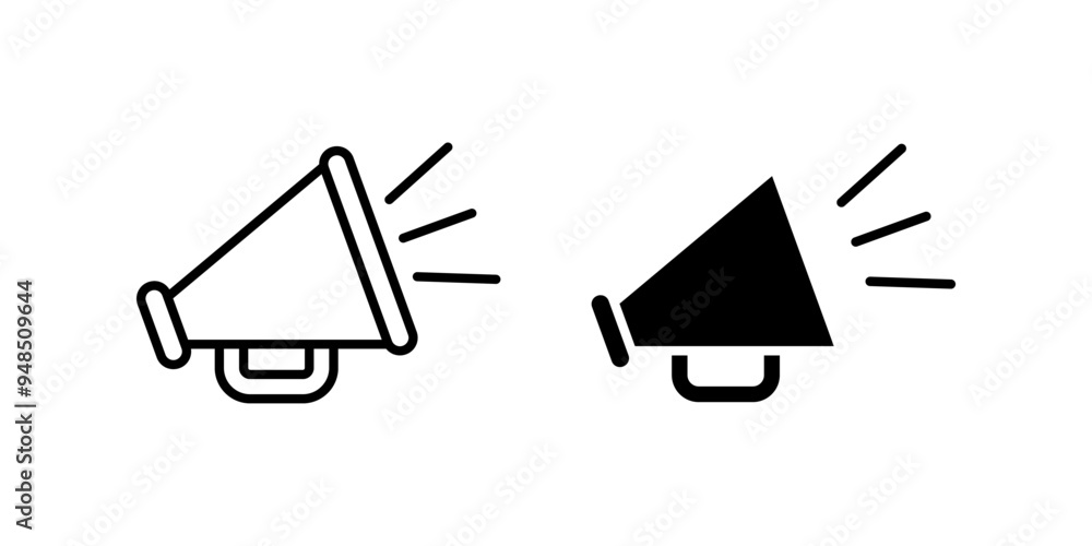 Set of Megaphone icons. Advertising sign. for mobile concept and web design. vector illustration on white background Set of Megaphone icons. Advertising sign. for mobile concept and web design. vector illustration on white background
