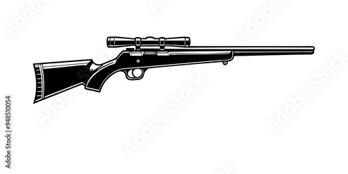 Howa 1500 rifle silhouette vector illustration