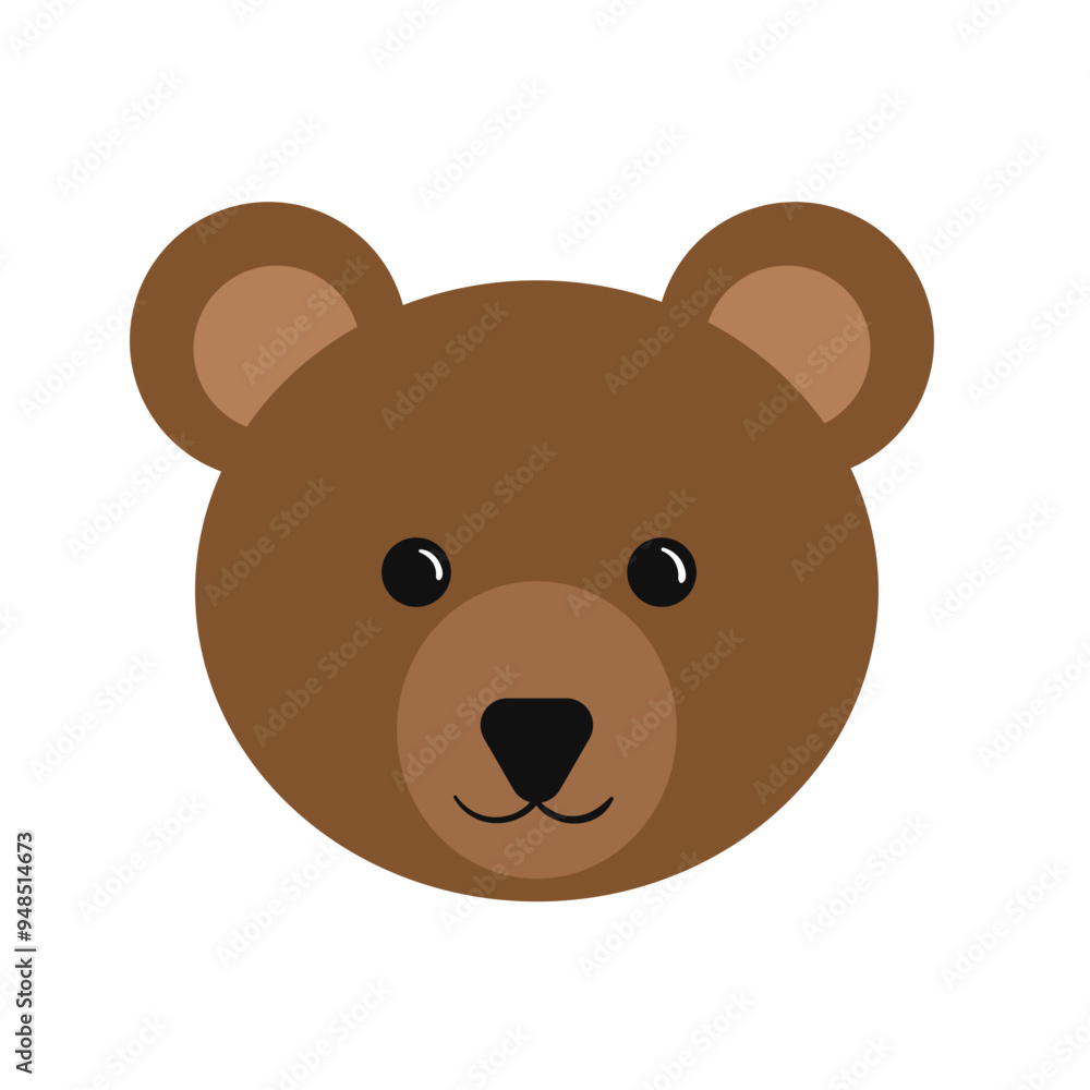 Fototapeta premium Animal Baby Face Elements Bear