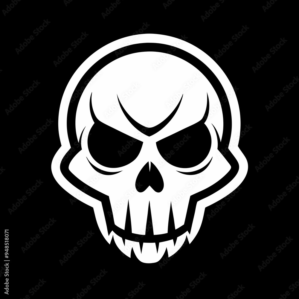 Skull Logo Vector Art on White Background Skull Logo Vector Art on White Background