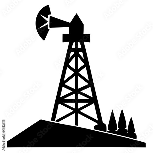 oil pump jack in the field