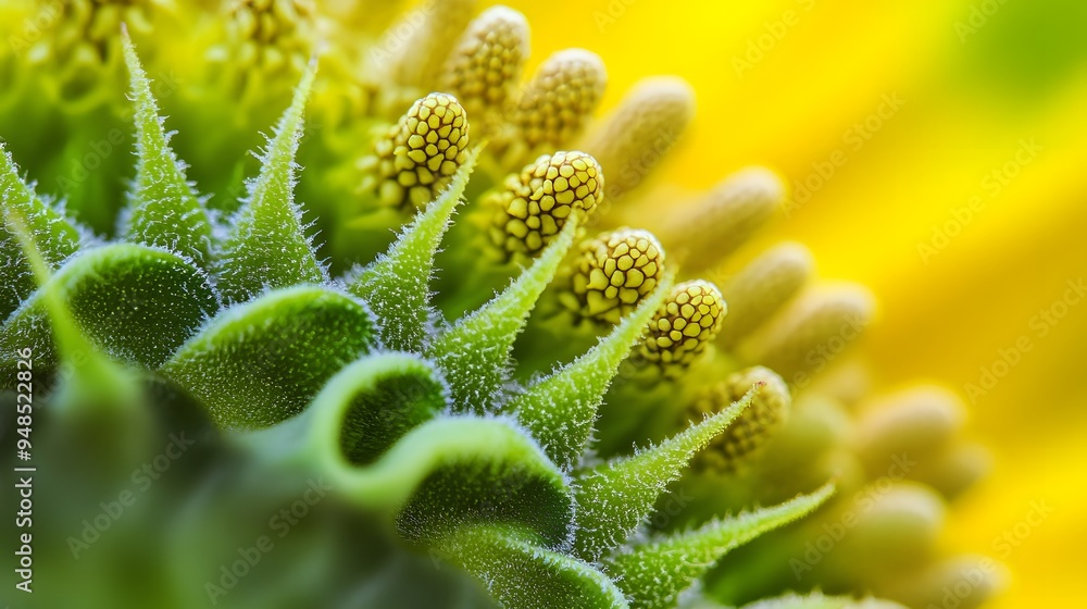 45. **A close-up of a sunflower head with seeds beginning to form. 45. **A close-up of a sunflower head with seeds beginning to form.