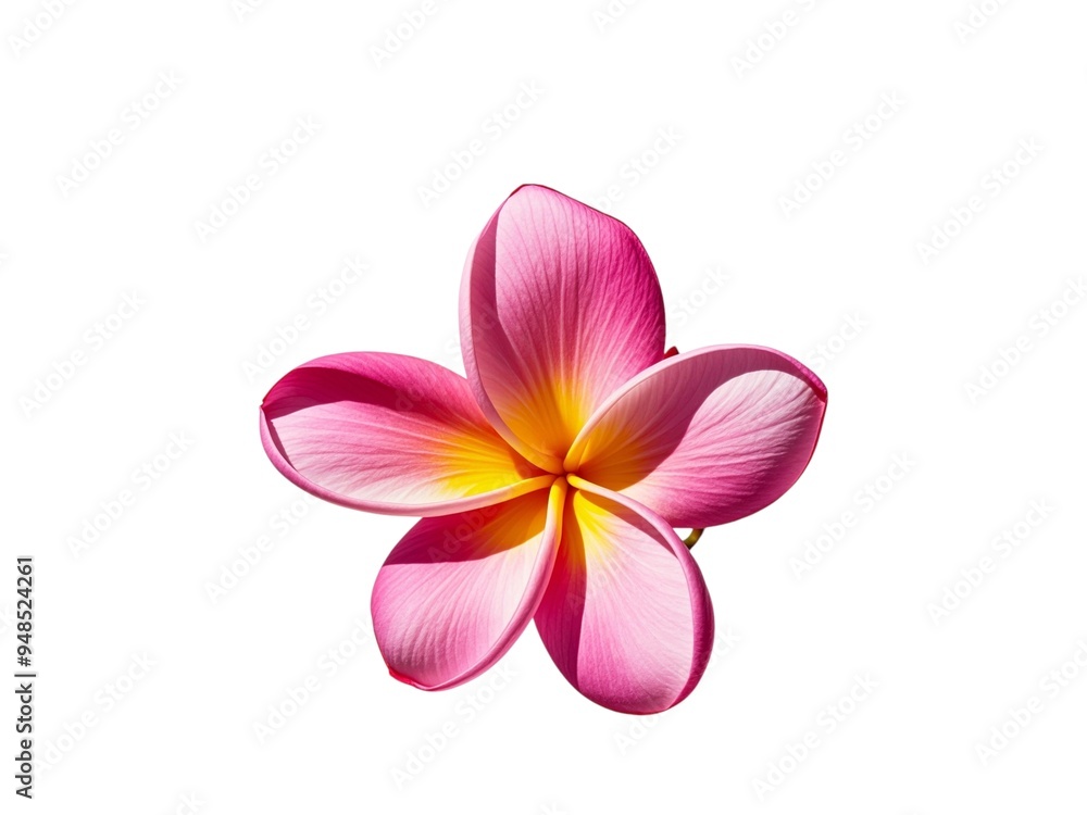 Fototapeta premium pink frangipani isolated on a white background. flower for spa