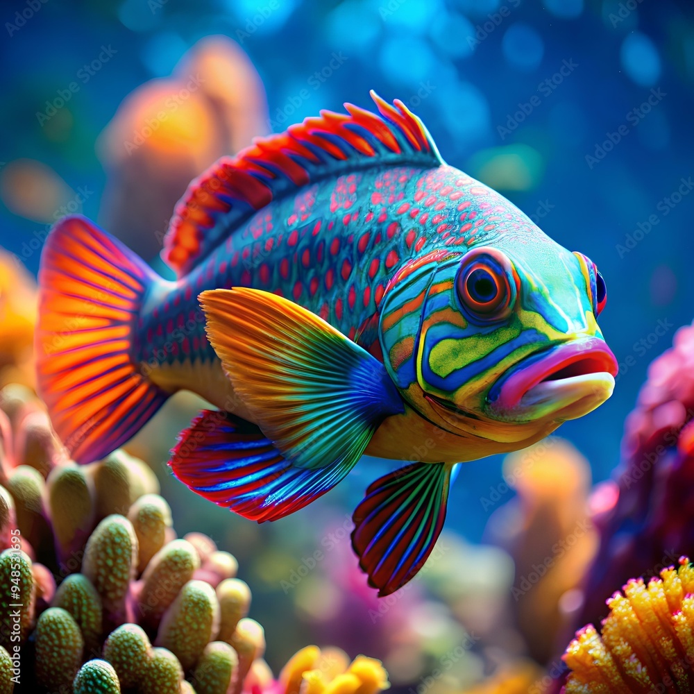 Obraz premium fish in aquarium Generative AI technology
