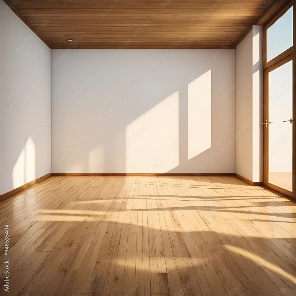 Room interior empty space background mock up, sunlight and shadows room walls, cozy summer warm room with sunlight and leafs shadows and wooden blank parquet floor Room interior empty space background mock up, sunlight and shadows room walls, cozy summer warm room with sunlight and leafs shadows and wooden blank parquet floor