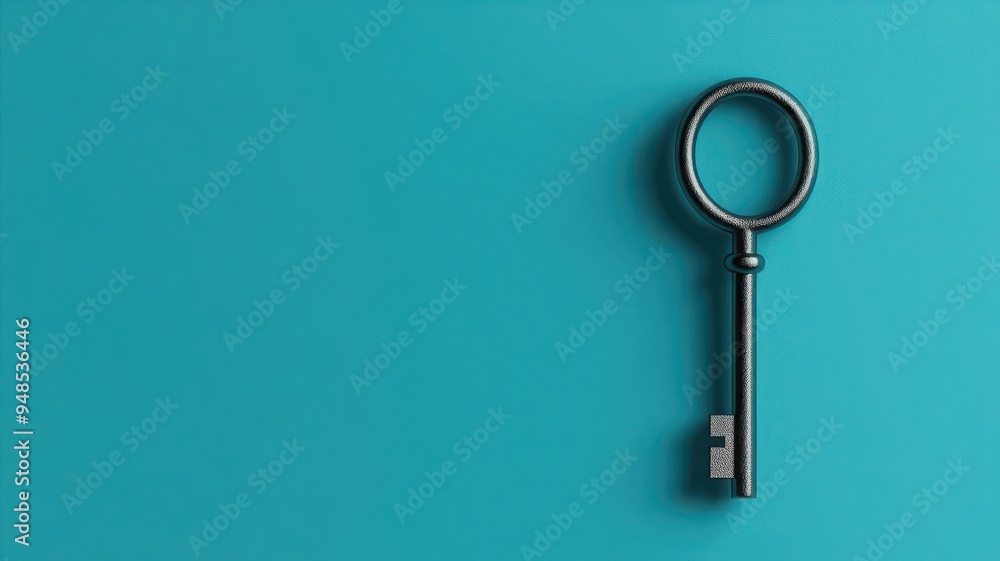 Key hovering near a padlock, symbolizing the potential for inspiration, 3D illustration Key hovering near a padlock, symbolizing the potential for inspiration, 3D illustration
