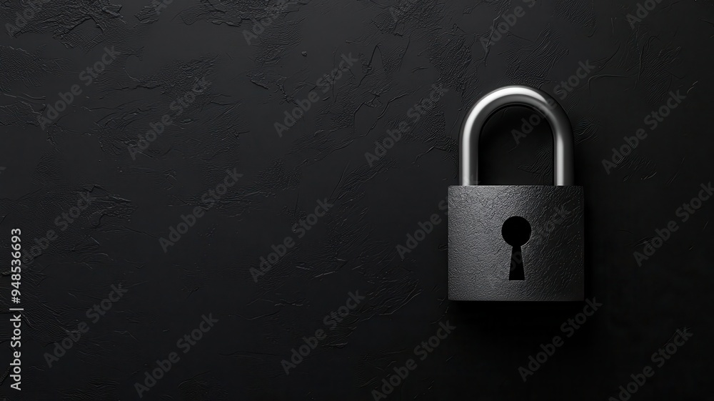 Fototapeta premium Key turning in a padlock, symbolizing the journey to inspiration, 3D illustration