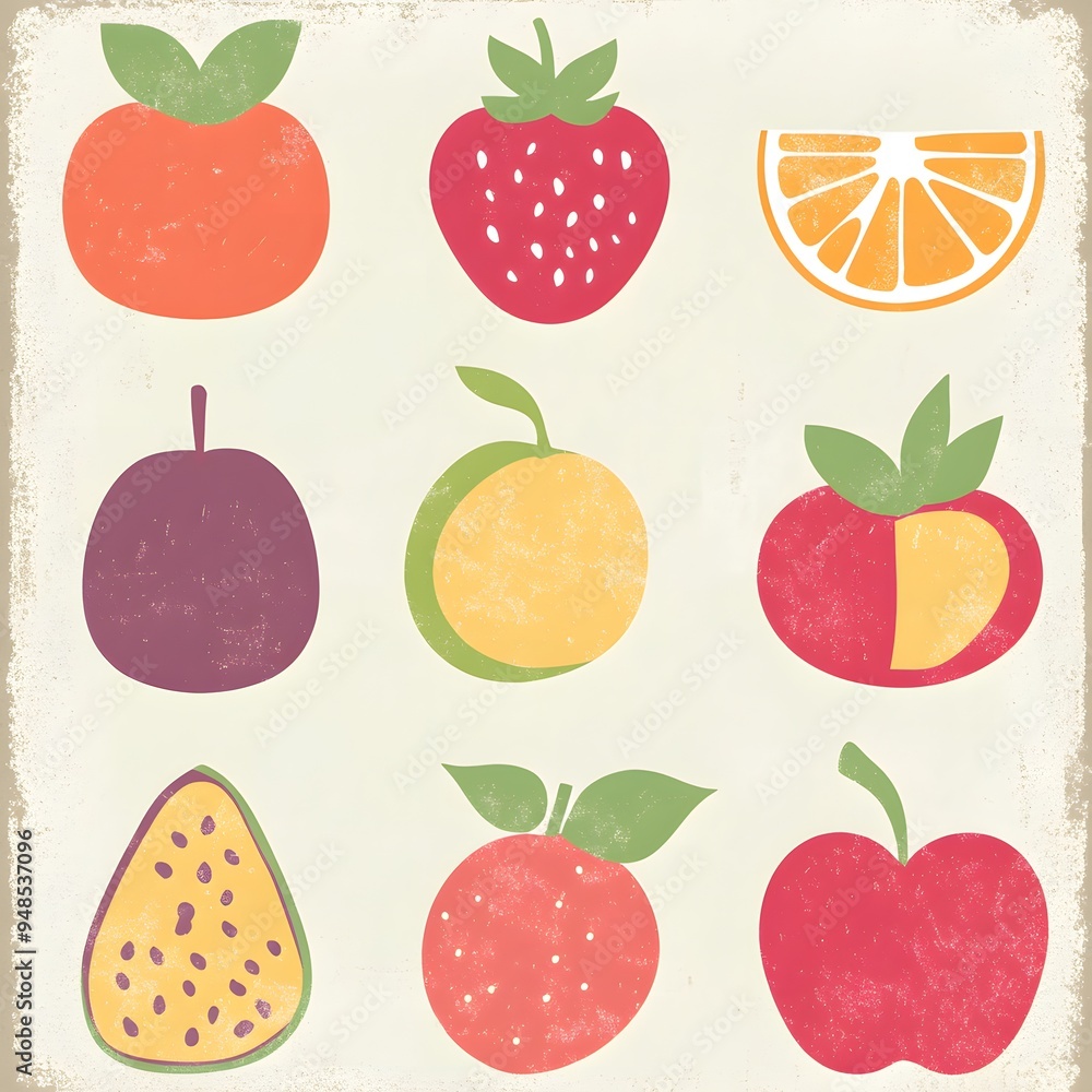 cute pastel fruits clipsart tiles cute pastel fruits clipsart tiles