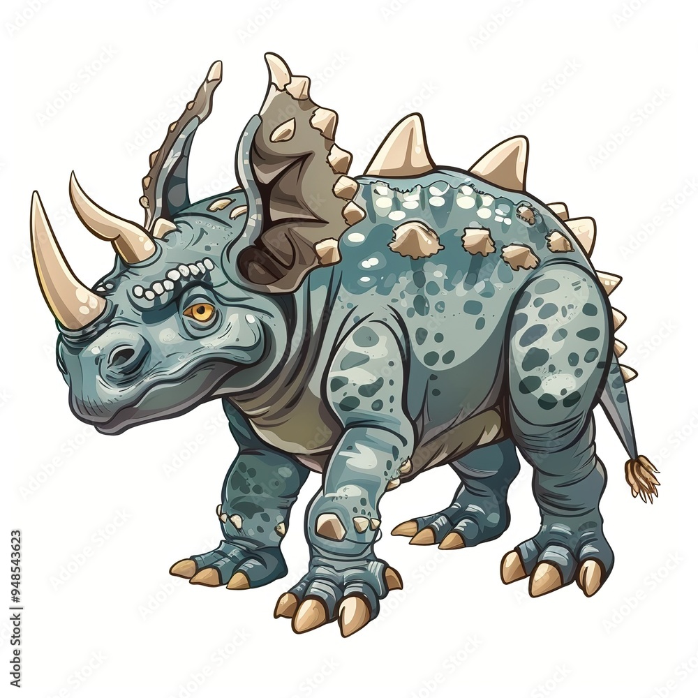 Fototapeta premium Euoplocephalus fantasy animal cartoon isolated whitebackground 16:9