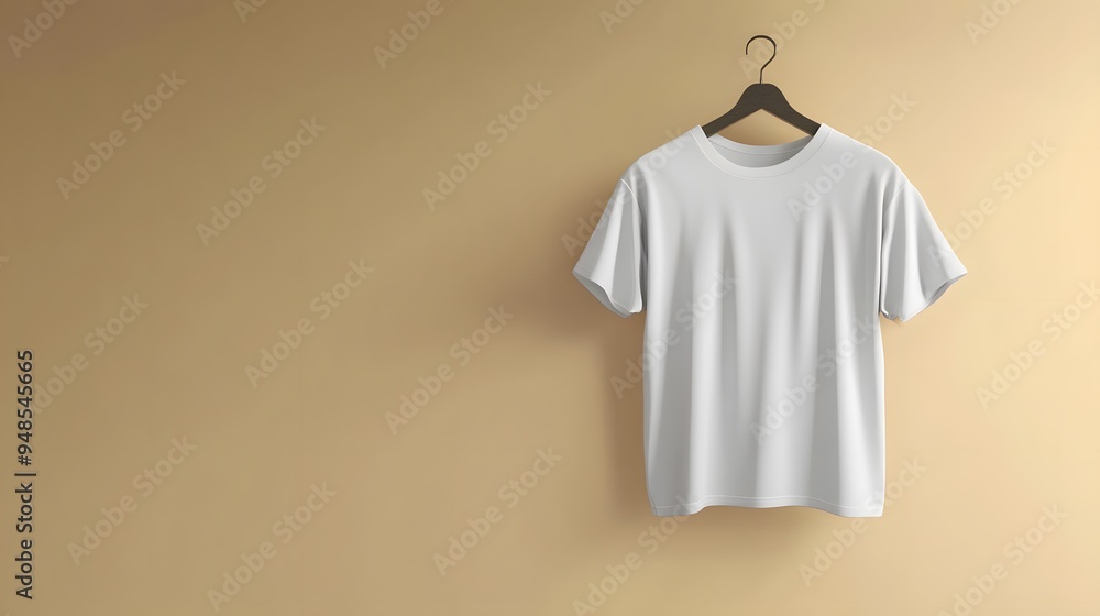 Realistic 4D mock up image of a plain t-shirt Realistic 4D mock up image of a plain t-shirt