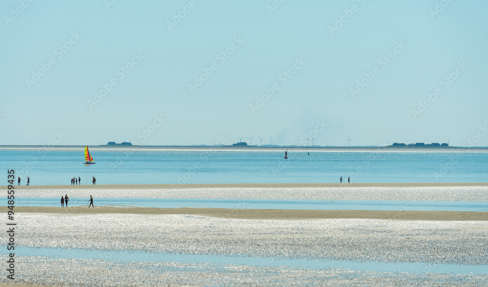 Fototapeta premium Wyk beach on the island of Föhr in northern Germany