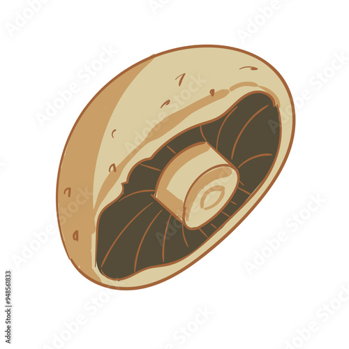 Hand Drawn Portobello Mushrooms