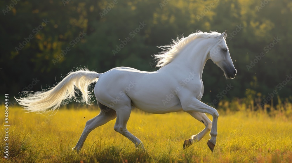 Elegant White Arabian Horse Elegant White Arabian Horse